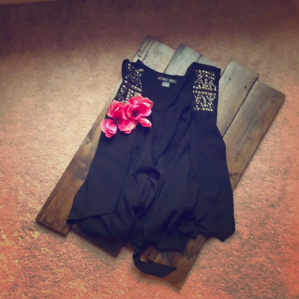 Vest with studs from double zero